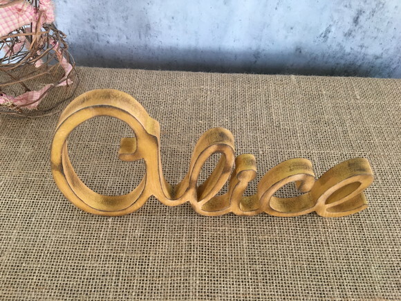 Letras Decorativas em MDF - Linha Cursiva - Rústica