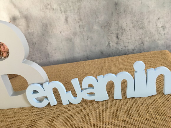 Letras Decorativas em MDF PERSONALIZADO 18cm + URSO