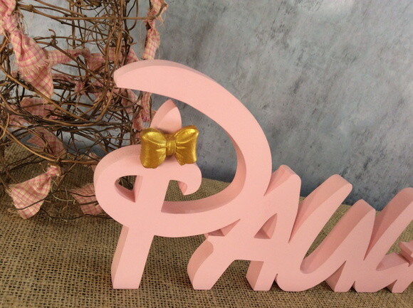 Letras Decorativas Festa Disney MInnie Laço de Resina
