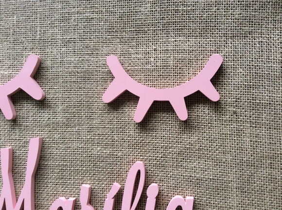 Letras Decorativas Nome De Parede + Sleepy Eyes