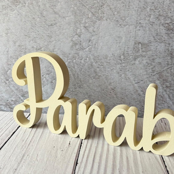 Linha Cursiva -letras Decorativas em mdf Palavras