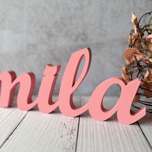 Linha Cursiva -letras Decorativas em mdf Palavras