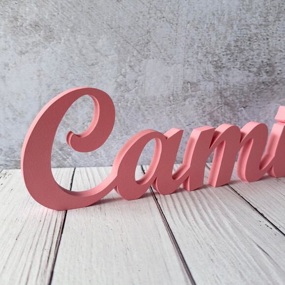 Linha Cursiva -letras Decorativas em mdf Palavras