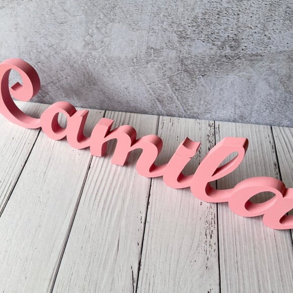 Linha Cursiva -letras Decorativas em mdf Palavras