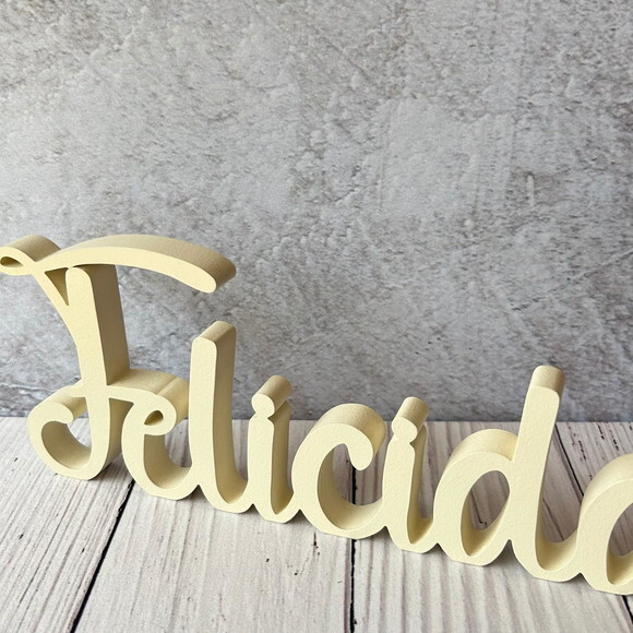 Linha Cursiva -letras Decorativas em mdf Palavras