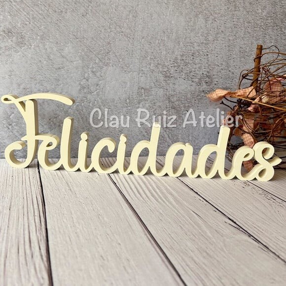 Linha Cursiva -letras Decorativas em mdf Palavras
