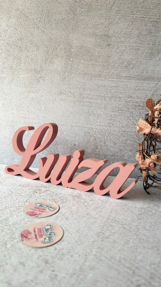 Linha Cursiva -letras Decorativas em mdf Quarto de Bebê