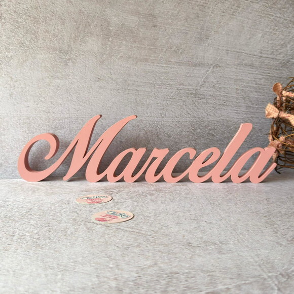Linha Cursiva -letras Decorativas em mdf Quarto de Bebê