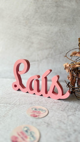 Linha Cursiva -letras Decorativas em mdf Quarto de Bebê