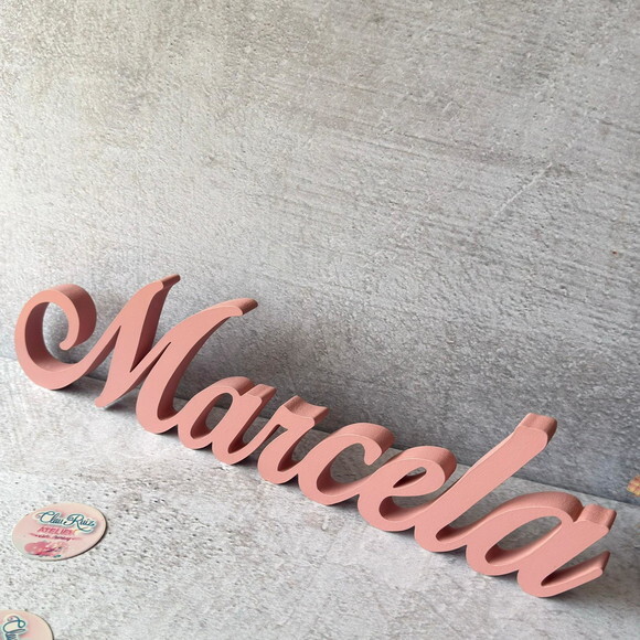 Linha Cursiva -letras Decorativas em mdf Quarto de Bebê