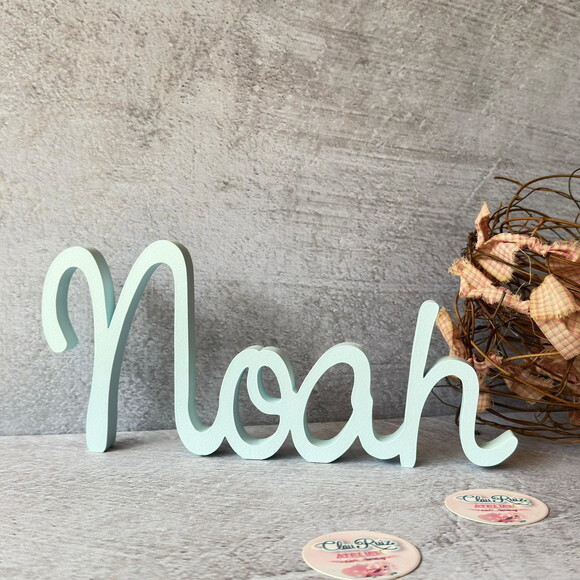 Linha Cursiva -letras Decorativas em mdf Quarto de Bebê