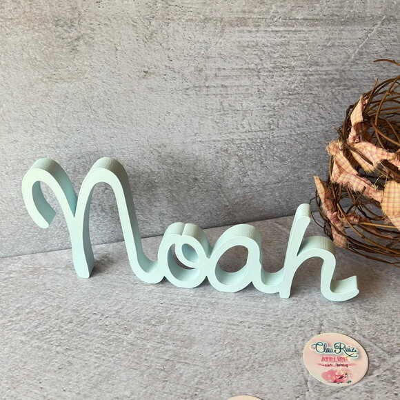 Linha Cursiva -letras Decorativas em mdf Quarto de Bebê