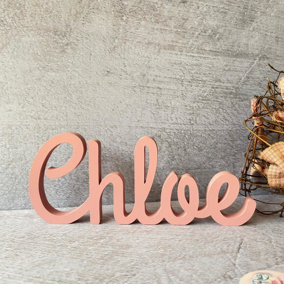 Linha Cursiva -letras Decorativas em mdf Quarto de Bebê