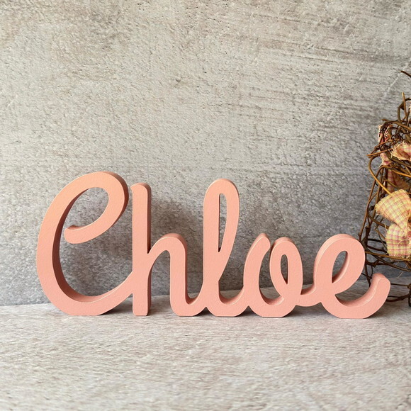 Linha Cursiva -letras Decorativas em mdf Quarto de Bebê