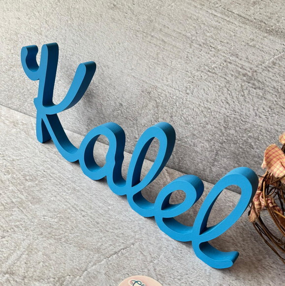Linha Cursiva -letras Decorativas em mdf Quarto de Bebê