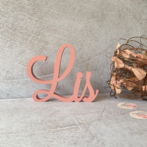 Linha Cursiva -letras Decorativas em mdf Quarto de Bebê