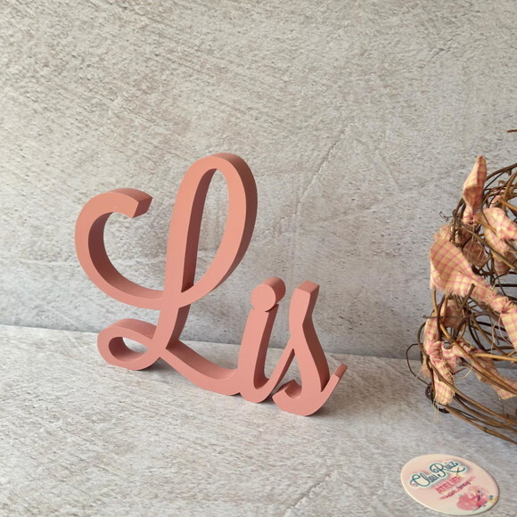 Linha Cursiva -letras Decorativas em mdf Quarto de Bebê