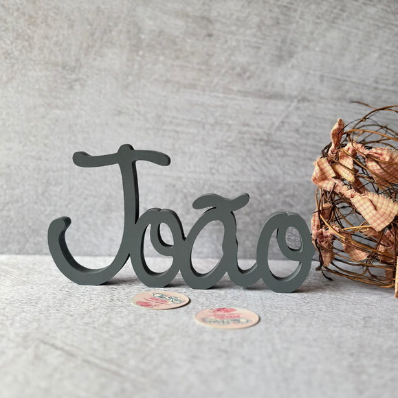 Linha Cursiva -letras Decorativas em mdf Quarto de Bebê