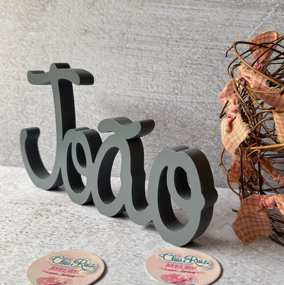 Linha Cursiva -letras Decorativas em mdf Quarto de Bebê