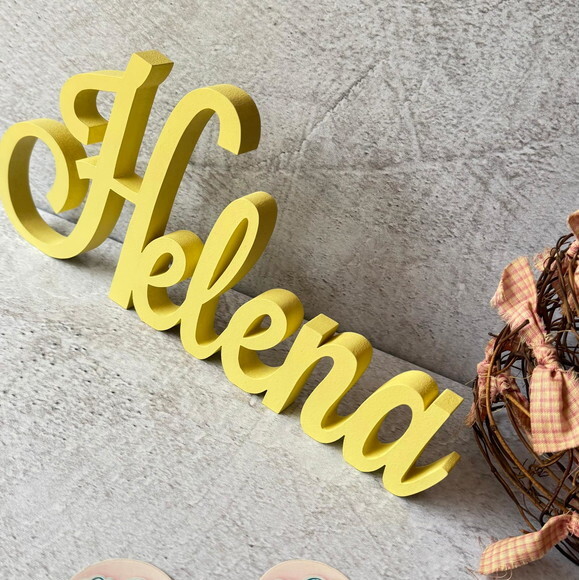 Linha Cursiva -letras Decorativas em mdf Quarto de Bebê