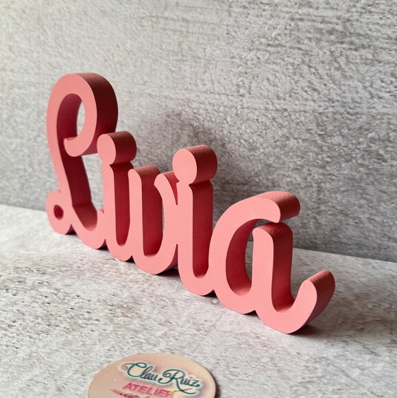 Linha Cursiva -letras Decorativas em mdf Quarto de Bebê