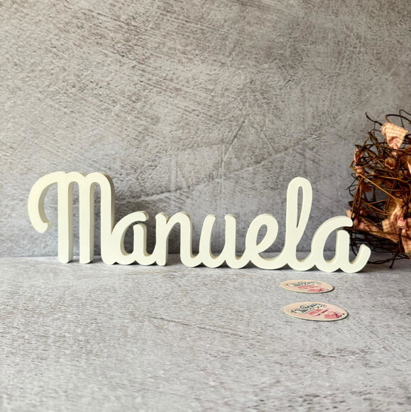 Linha Cursiva -letras Decorativas em mdf Quarto de Bebê