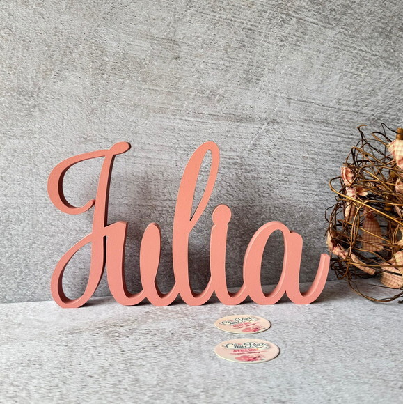 Linha Cursiva -letras Decorativas em mdf Quarto de Bebê