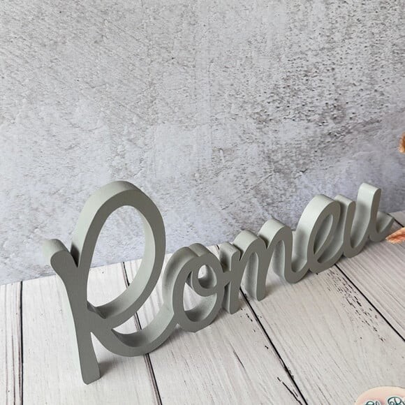 Linha Cursiva -letras Decorativas em mdf Quarto de Bebê