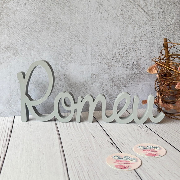 Linha Cursiva -letras Decorativas em mdf Quarto de Bebê