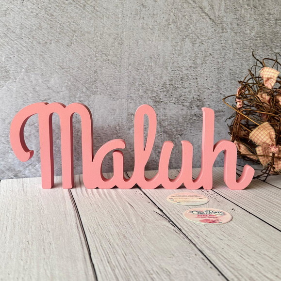 Linha Cursiva -letras Decorativas em mdf Quarto de Bebê