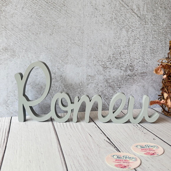 Linha Cursiva -letras Decorativas em mdf Quarto de Bebê