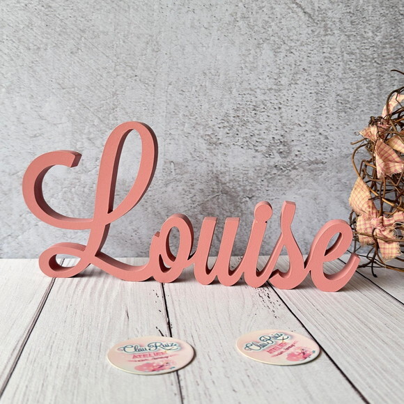 Linha Cursiva -letras Decorativas em mdf Quarto de Bebê