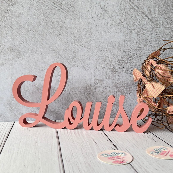 Linha Cursiva -letras Decorativas em mdf Quarto de Bebê