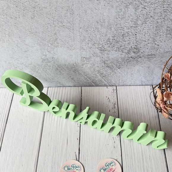 Linha Cursiva -letras Decorativas em mdf Quarto de Bebê