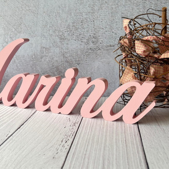 Linha Cursiva -letras Decorativas em mdf Quarto de Bebê