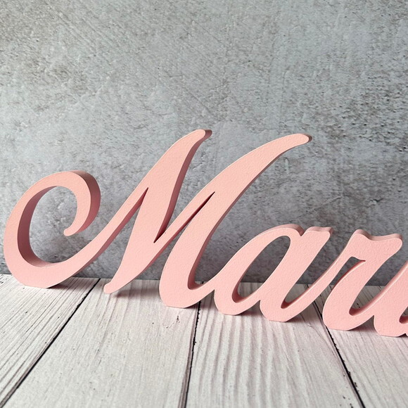 Linha Cursiva -letras Decorativas em mdf Quarto de Bebê
