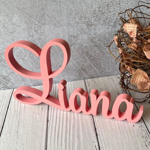 Linha Cursiva -letras Decorativas em mdf Quarto de Bebê