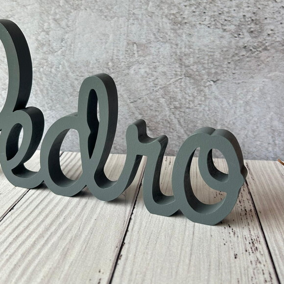 Linha Cursiva -letras Decorativas em mdf Quarto de Bebê
