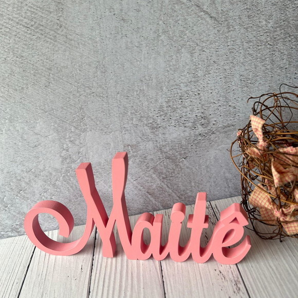 Linha Cursiva -letras Decorativas em mdf Quarto de Bebê