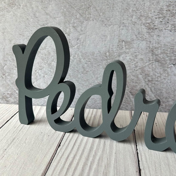 Linha Cursiva -letras Decorativas em mdf Quarto de Bebê