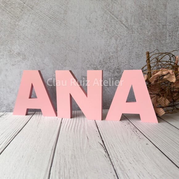 Linha Letra de Forma em mdf Quarto de Bebê