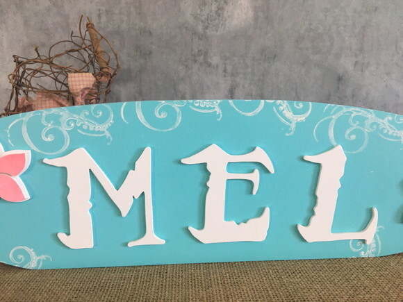 MOANA - Letras Decorativas de MDF FESTA HAVAIANA