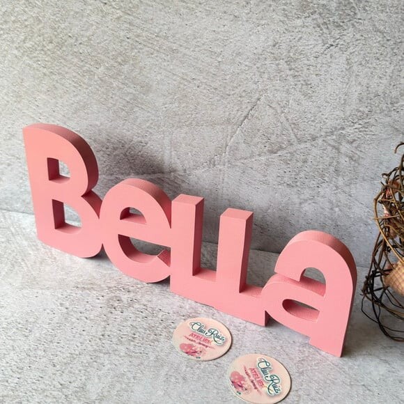 Nome em MDF Personalizado para Quarto de Bebê Letras Decorativas