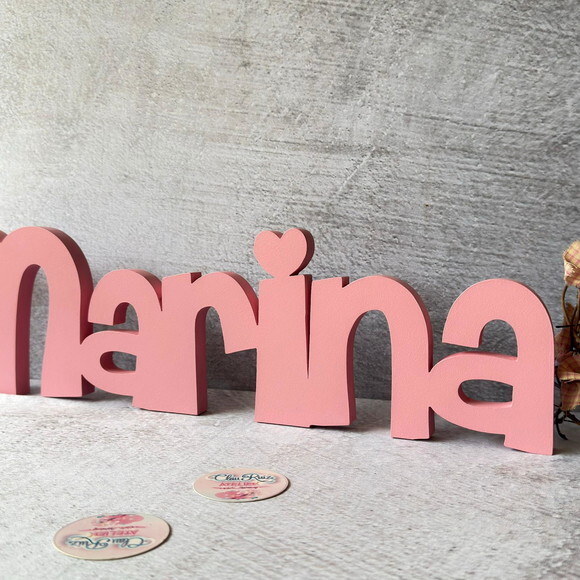 Nome em mdf - Linha Ch - Decoração Bebê e Infantil