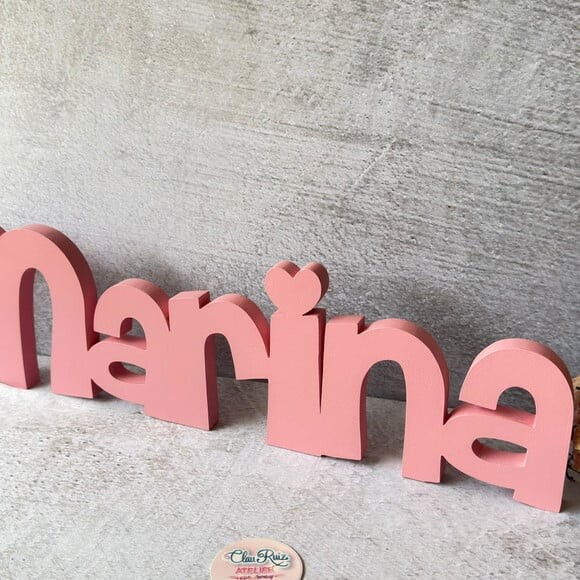 Nome em mdf - Linha Ch - Decoração Bebê e Infantil