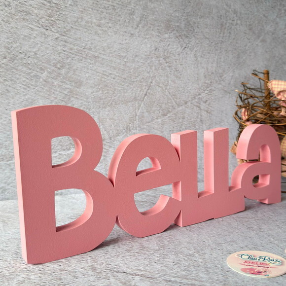 Nome em MDF Personalizado para Quarto de Bebê Letras Decorativas
