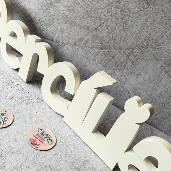 Nome em mdf - Linha Ch - Decoração Bebê e Infantil