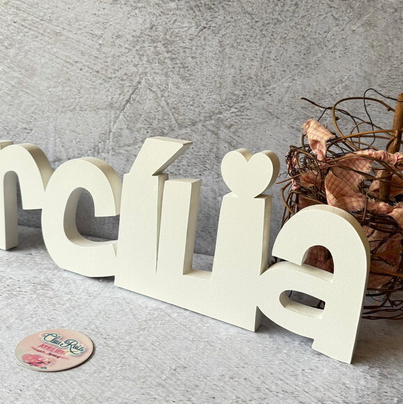 Nome em mdf - Linha Ch - Decoração Bebê e Infantil