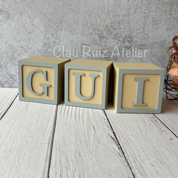 Nomes com Moldura 8x8cm Ts Decoração de Bebê