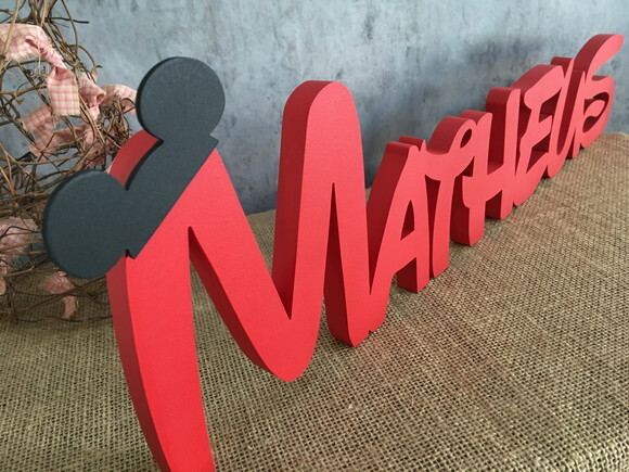 Nomes de MDF - Letra Disney - Mesa
